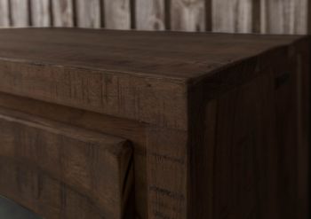 Vitrine Akazie 98x40x180 dunkelbraun lackiert BARK #208