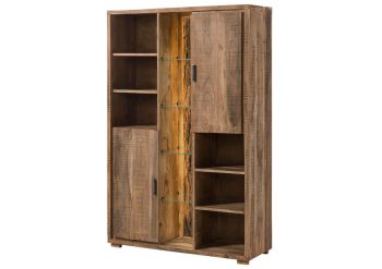 Schrank Akazie 118x40x180 natur lackiert BARK #101