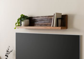 Wandregal Altholz 118x20x25 natur lackiert LYON #140