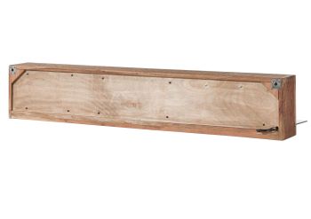Wandregal Akazie 145x30x27 natur lackiert BARK #105