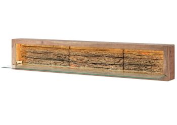 Wandregal Akazie 145x30x27 natur lackiert BARK #105