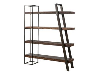 Regal Akazie / Altholz 150x40x180 braun lackiert SEVILLA #10