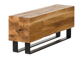 Bank Eiche 120x30x46 natur geölt LOUNGE COLLECTION #09