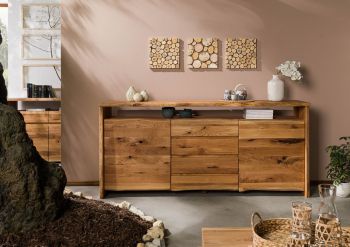 Sideboard Wildeiche 210x45x96 natur geölt PURE OAK #701