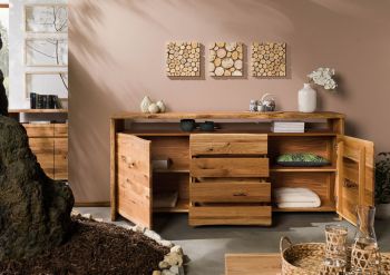 Sideboard Wildeiche 210x45x96 natur geölt PURE OAK #701