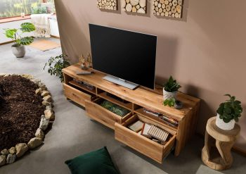 TV-Board Wildeiche 191x45x50 natur geölt PURE OAK #109