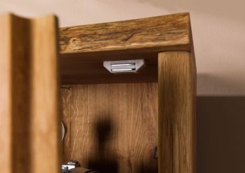 Vitrine Wildeiche 81x45x204 natur geölt PURE OAK #107