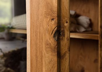 Vitrine Wildeiche 81x45x204 natur geölt PURE OAK #107