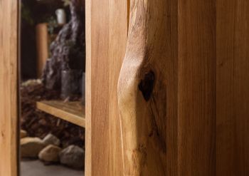 Vitrine Wildeiche 81x45x204 natur geölt PURE OAK #107