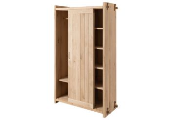 Kleiderschrank Eiche 120x45x190 natur geölt OAK HEART #21