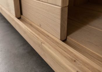 Kleiderschrank Eiche 120x45x190 natur geölt OAK HEART #21