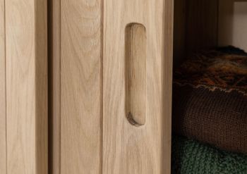 Kleiderschrank Eiche 120x45x190 natur geölt OAK HEART #21