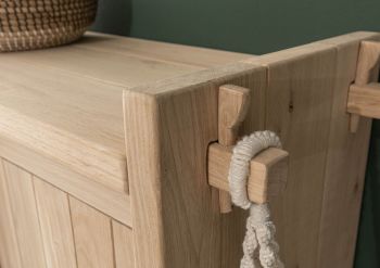 Kleiderschrank Eiche 120x45x190 natur geölt OAK HEART #21
