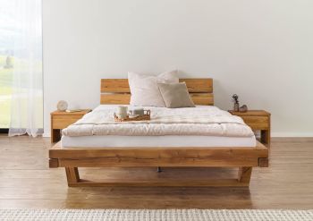 Bett Eiche 180x200x87 natur geölt BREGENZ #103