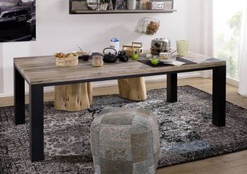 Esstisch Wildeiche 200x100x76 bianco geölt VILLANDERS #219