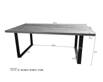 Esstisch Wild-/Zerreiche 180x90x76 natur geölt MONTREUX #114