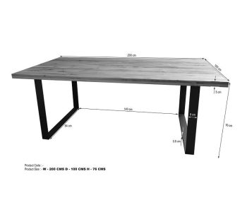 Esstisch Wild-/Zerreiche 200x100x76 natur geölt MONTREUX #115
