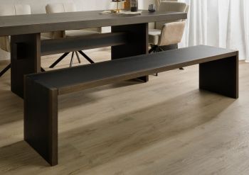 Bank Eiche 193x40x45 dunkelbraun lackiert BEAMS #85