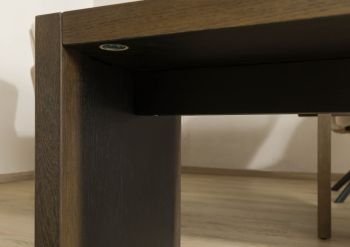 Bank Eiche 193x40x45 dunkelbraun lackiert BEAMS #85