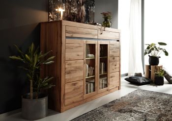 Highboard Wild-/Zerreiche 170x45x125 natur geölt MONTREUX #112