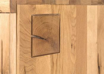 Highboard Wildeiche 103x40x148 natur geölt VILLANDERS #105