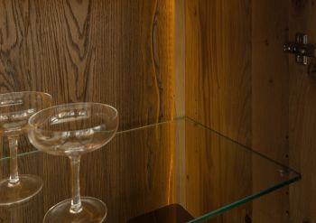 Highboard Eiche 110x45x144 natur geölt ROTTERDAM #100