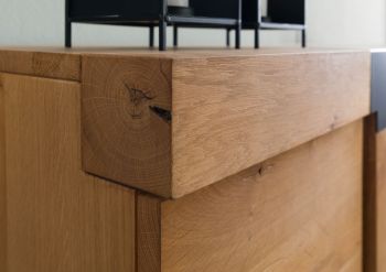 Highboard Wildeiche 161x45x144 natur geölt ROTTERDAM #101