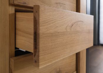Highboard Wildeiche 161x45x144 natur geölt ROTTERDAM #101