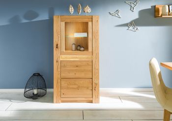 Highboard Wildeiche 73x40x142 natur geölt KENT #106