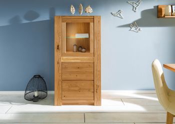 Highboard Wildeiche 73x40x142 braun geölt KENT #306