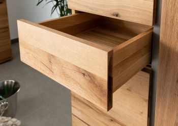 Highboard Wildeiche / Zerreiche 110x45x142 natur geölt NEW AMSTERDAM #05
