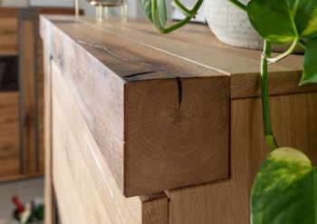 Highboard Wildeiche / Zerreiche 110x45x142 natur geölt NEW AMSTERDAM #05