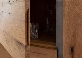 Highboard Wildeiche / Zerreiche 160x45x142 natur NEW AMSTERDAM #07