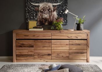 Sideboard Wild-/Zerreiche 202x45x85 natur geölt MONTREUX #111