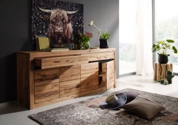 Sideboard Wild-/Zerreiche 202x45x85 natur geölt MONTREUX #111
