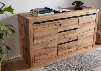 Sideboard Wild-/Zerreiche 155x45x85 natur geölt MONTREUX #127