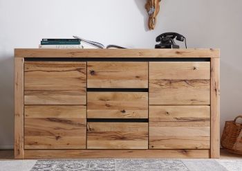 Sideboard Wild-/Zerreiche 155x45x85 natur geölt MONTREUX #127