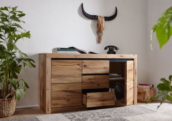 Sideboard Wild-/Zerreiche 155x45x85 natur geölt MONTREUX #127