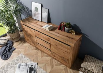 Sideboard Wild-/ Zerreiche 185x45x85 Eiche natur geölt MONTREUX  #128
