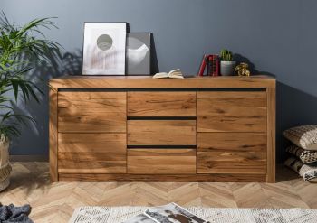 Sideboard Wild-/ Zerreiche 185x45x85 Eiche natur geölt MONTREUX  #128
