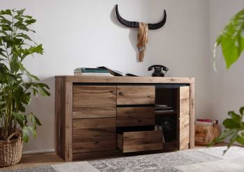 Sideboard Wild-/Zerreiche 155x45x85 tabacco brown geölt MONTREUX #327