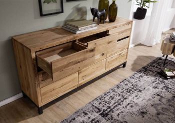 Sideboard Wildeiche 175x45x85 natur geölt VILLANDERS #108