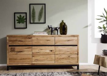 Sideboard Wildeiche 175x45x85 natur geölt VILLANDERS #108