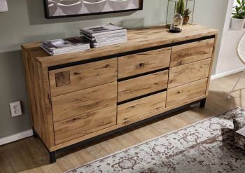 Sideboard Wildeiche 175x45x85 natur geölt VILLANDERS #109