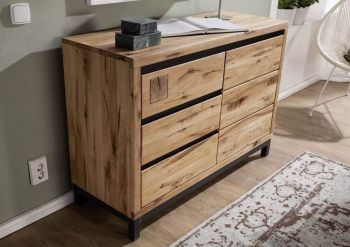 Sideboard Wildeiche 120x45x85 natur geölt VILLANDERS #110