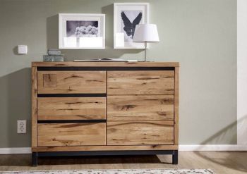 Sideboard Wildeiche 120x45x85 natur geölt VILLANDERS #110