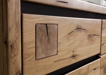Sideboard Wildeiche 120x45x85 natur geölt VILLANDERS #110