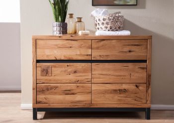 Sideboard Wildeiche 120x45x85 natur geölt VILLANDERS #111