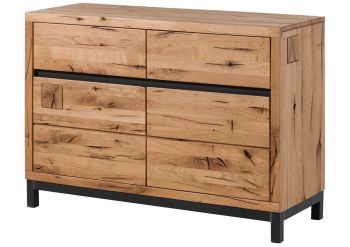Sideboard Wildeiche 120x45x85 natur geölt VILLANDERS #111