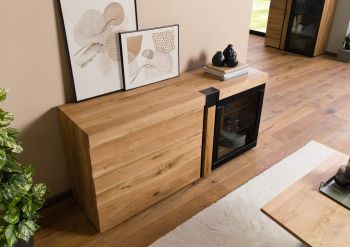 Sideboard Wildeiche 161x45x75 natur geölt ROTTERDAM #116
